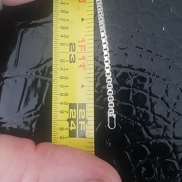 PAOLO ROMEO 24" solid Sterling Silver Box Link - Picture 3 of 3